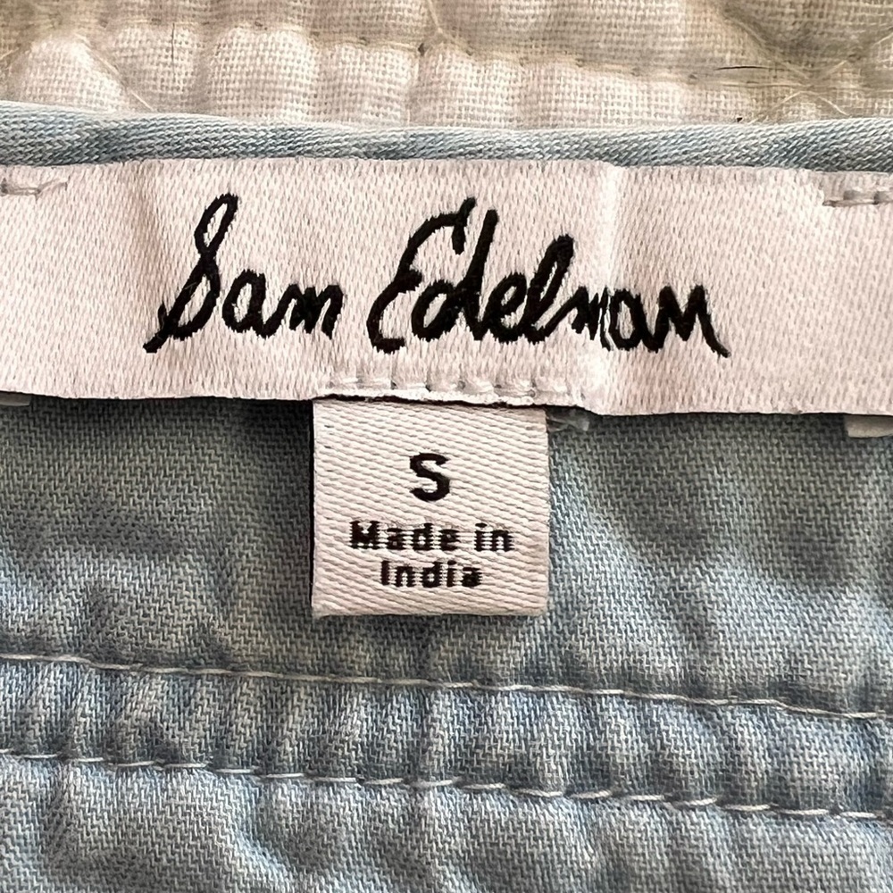 Sam Edelman Excellent Condition Tabitha Tie Keyhole Flutter Sleeve Top Size S - Picture 8 of 9